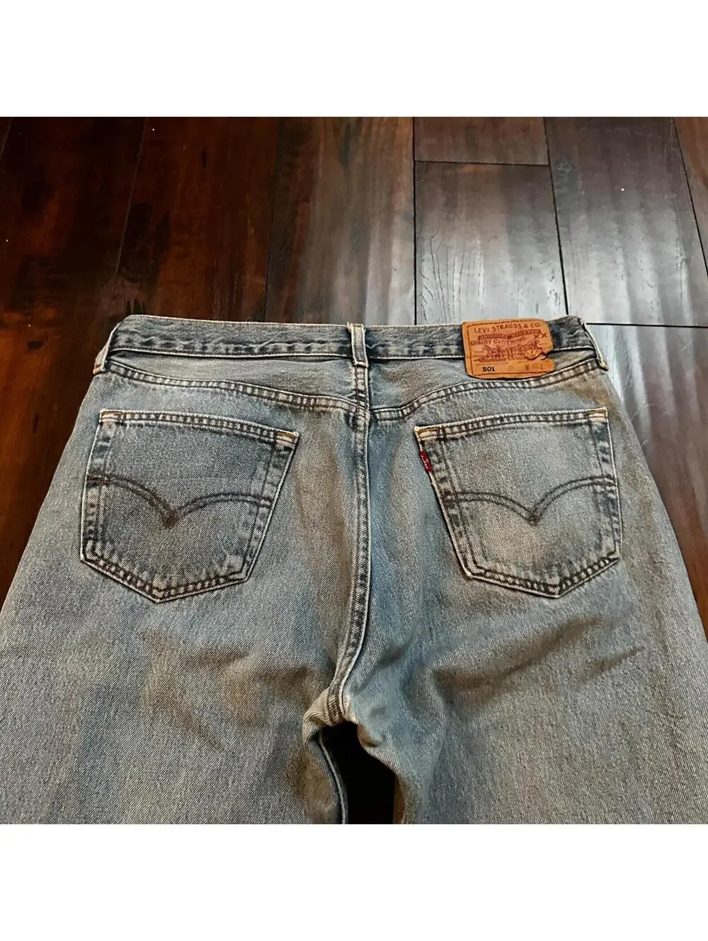 Levis 501 Vintage Y2K Straight Leg XX 2000s Jeans 36x34 Light Wash Act 33x33